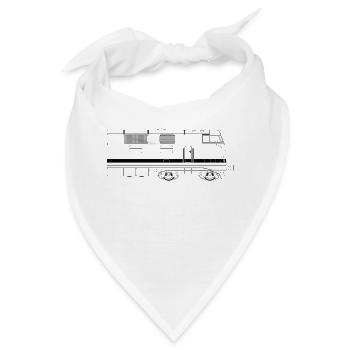 V180 BR 118 DR Reichsbahn Linie line halb rechts - Bandana - Weiß - Vorne