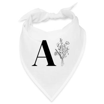Minimalistische Blumentasche - Bandana - Weiß - Vorne