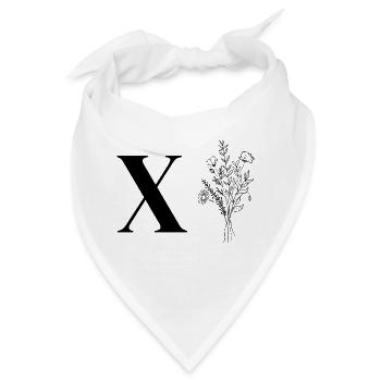 Lette X Minimalistische Blumen - Bandana - Weiß - Vorne