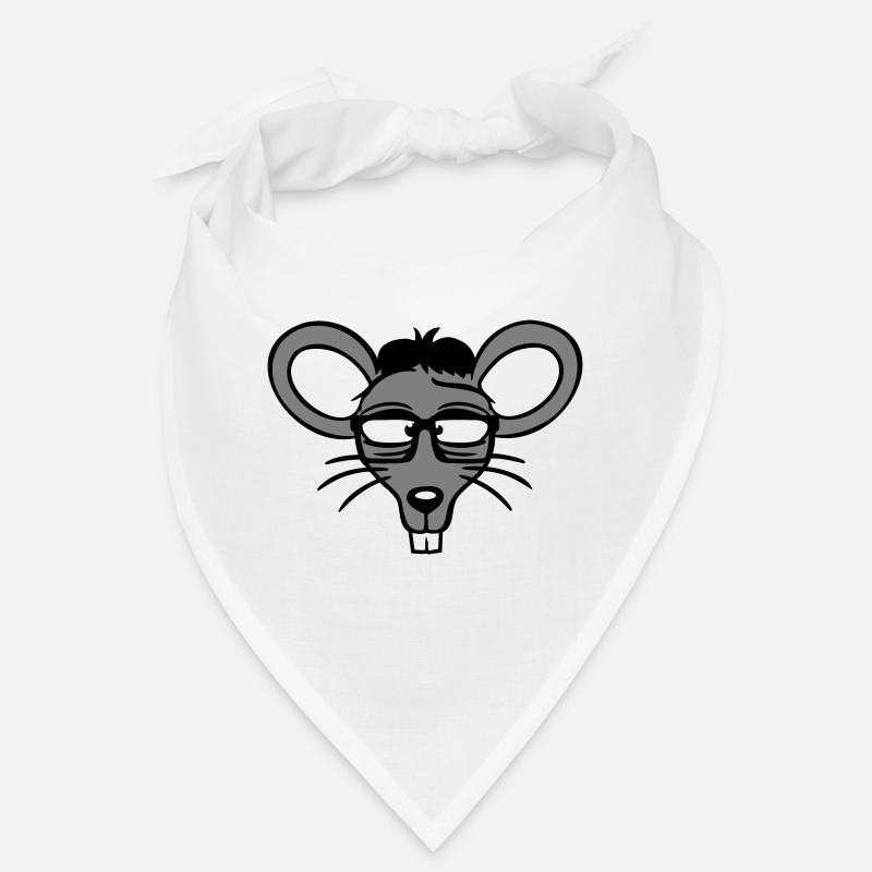 Maus Nerd Geek Hornbrille Schlau Intelligent Freak Bandana