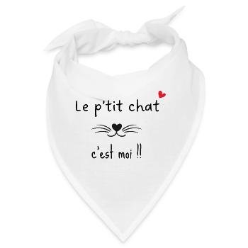 Die kleine Katze bin ich - passende Mama - Bandana - Weiß - Vorne