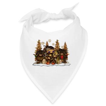 Afro Gnome Weihnachten - Bandana - Weiß - Vorne