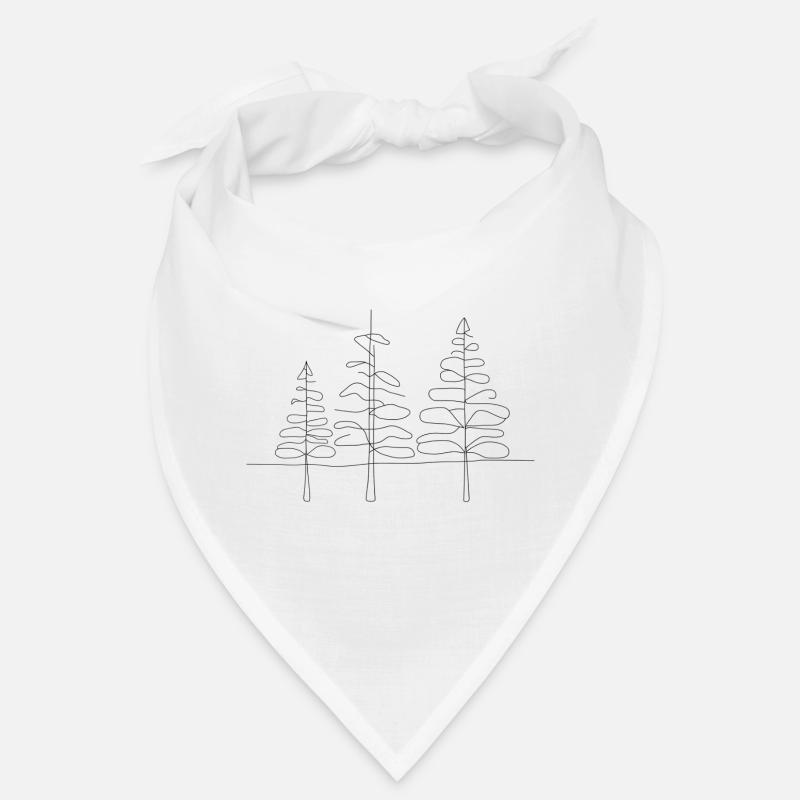 Minimalist Modern Abstract Pines Bandana