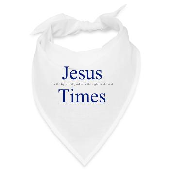 Jesus, das Licht, das uns in der Finsternis leitet - Bandana - Weiß - Vorne