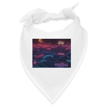 Neon waves - Bandana - Weiß - Vorne