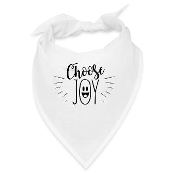 choose joy - Bandana - Weiß - Vorne