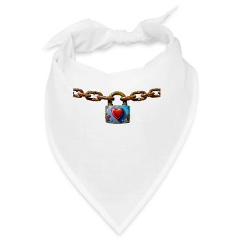 Liebeschloss mit Herz - Bandana - Weiß - Vorne