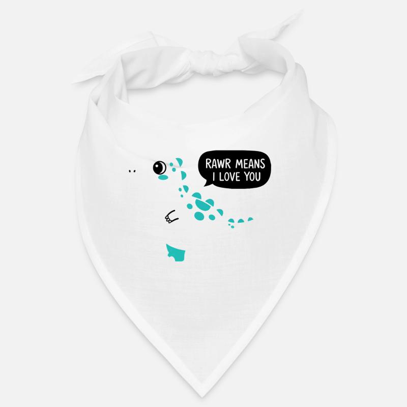 Rawr bedeutet, dass ich dich liebe - Bandana - Weiß