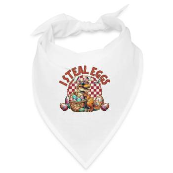 I Steal Eggs T Rex Easter - Bandana - Weiß - Vorne