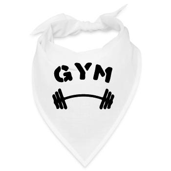 Fitnessstudio - Bandana - Weiß - Vorne