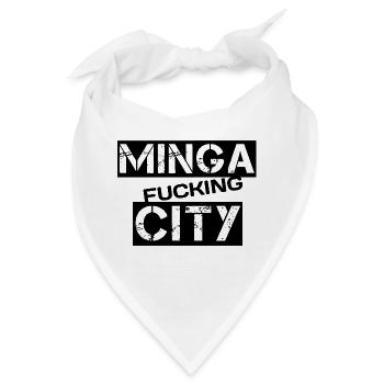 Minga fucking city - Bandana - Weiß - Vorne