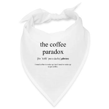 The Coffee Paradox Definition Dictionary - Bandana - Weiß - Vorne