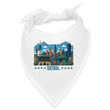 seoul city suedkorea - Bandana - Weiß - Vorne