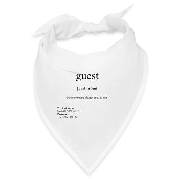 Guest | Gast Definition Dictionary - Bandana - Weiß - Vorne