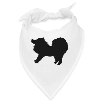 Spitz schwarz - Bandana - Weiß - Vorne