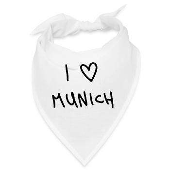 I love Munich - Bandana - Weiß - Vorne