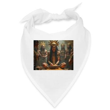 Tlazoteotl, aztekische Göttin der Lust, der Sünde und der Reinheit - Bandana - Weiß - Vorne