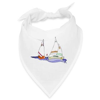 Segelboot - Bandana - Weiß - Vorne
