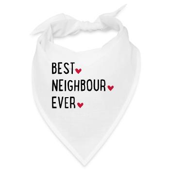 Bester Nachbar - Bandana - Weiß - Vorne