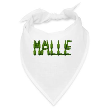 Malle aus Flaschen geschrieben - Bandana - Weiß - Vorne