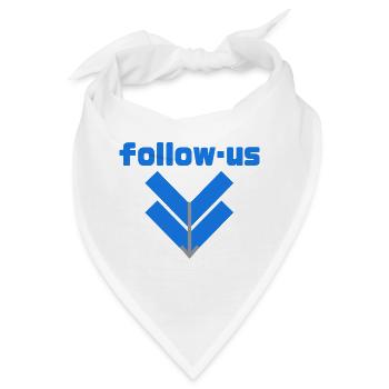 Follow us - Bandana - Weiß - Vorne