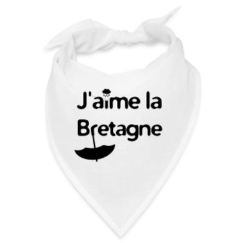 Ich liebe die Bretagne! (schwarze Ausführung) - Bandana - Weiß - Vorne