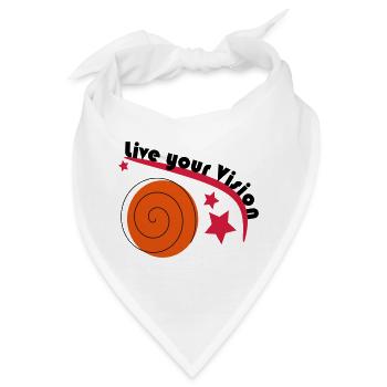 Live your Vision - Bandana - Weiß - Vorne