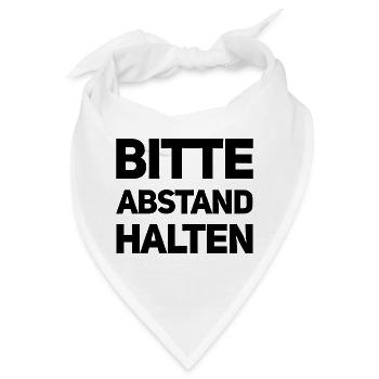 Bitte Abstand halten Morgenmuffel Langschläfer - Bandana - Weiß - Vorne