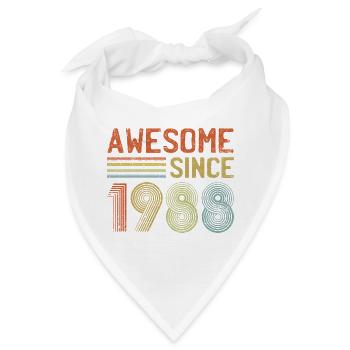 Retro-Design für die jährliche Feier - Bandana - Weiß - Vorne