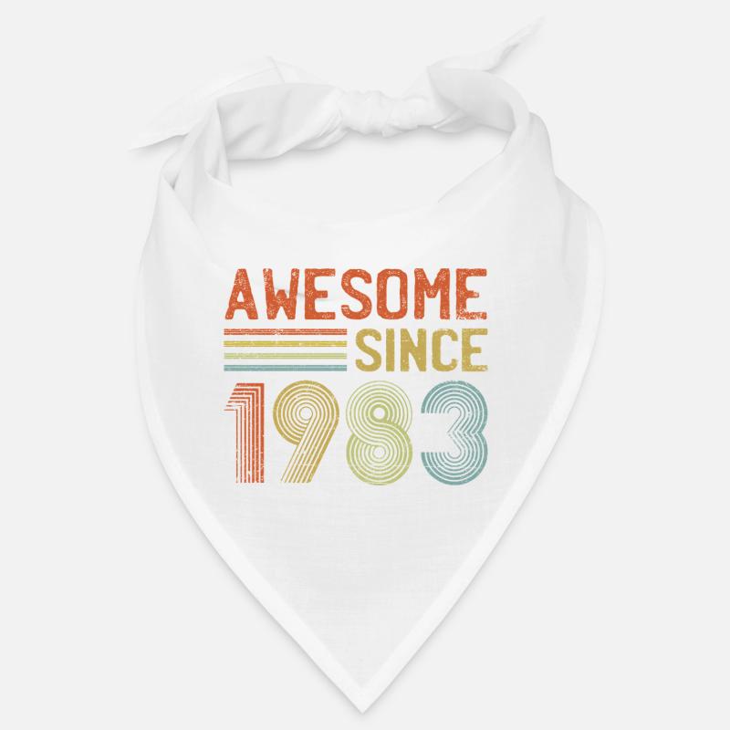 Vintage 1983 Rétro Conception de texte Bandana