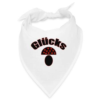 Gluckspilz - Modernes Talisman & Glücks - Bandana - Weiß - Vorne