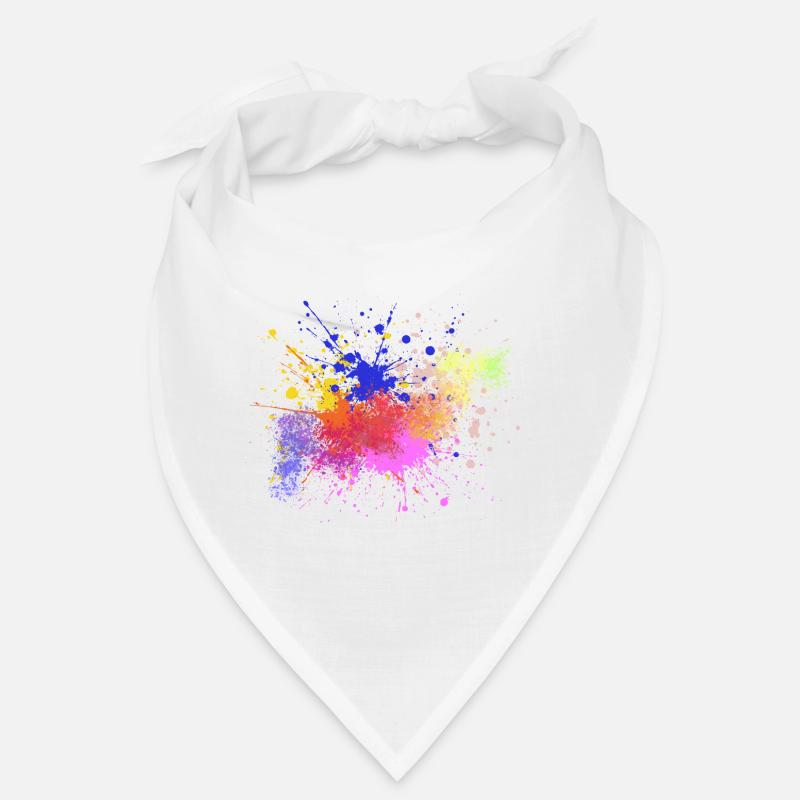 Colored Paint Splashes Art Design Bandana