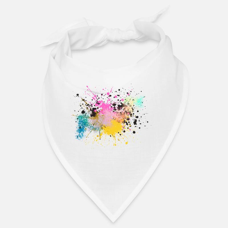 Farbenfrohe Farbspritz-Design Bandana