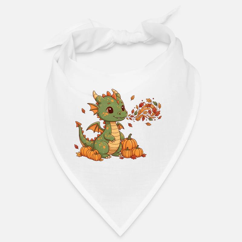 Autumn dragon with pumpkins Bandana