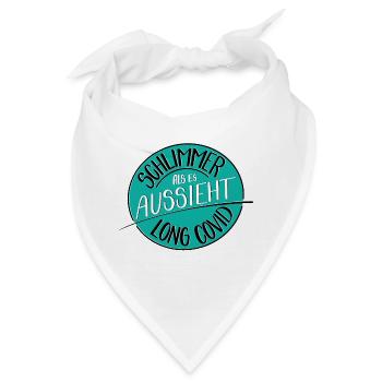 Schlimmer als es aussieht, Long Covid - Bandana - Weiß - Vorne