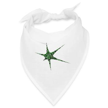 Grüner Glitzer Starburst Sparkle - Bandana - Weiß - Vorne