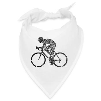 Radfahrer Fahrrad Illustration Fahrrad - Bandana - Weiß - Vorne