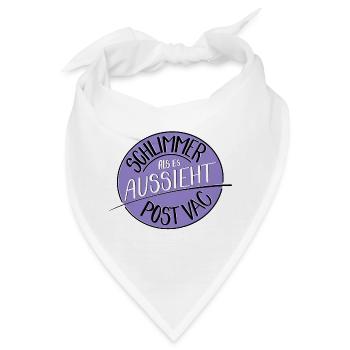 Schlimmer als es aussieht, Post Vac - Bandana - Weiß - Vorne