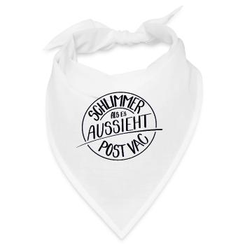 Schlimmer als es aussieht, Post Vac - Bandana - Weiß - Vorne