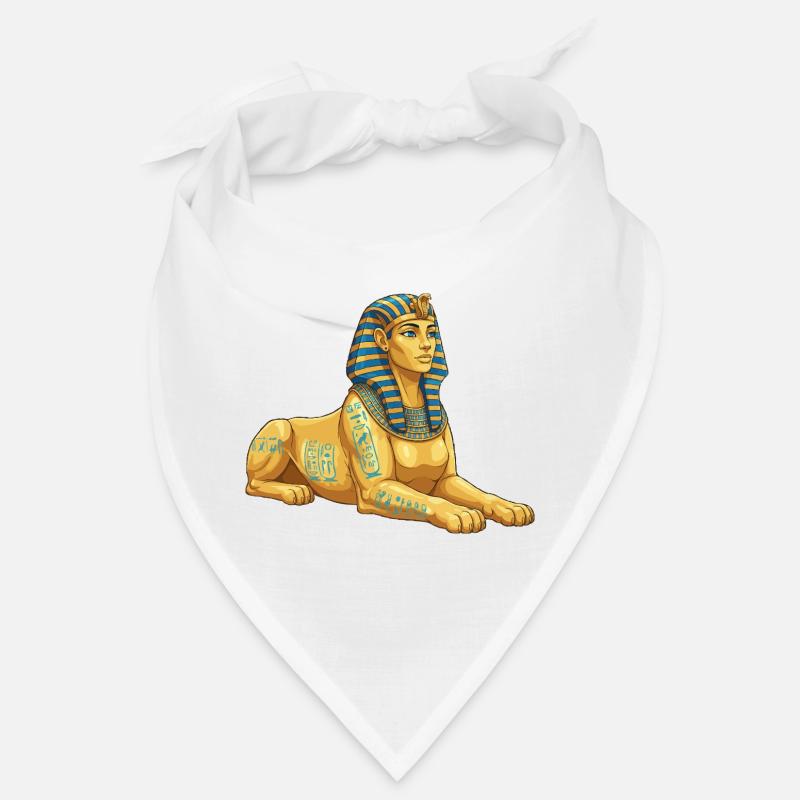 Goldene Sphinx mit Hieroglyphen Bandana