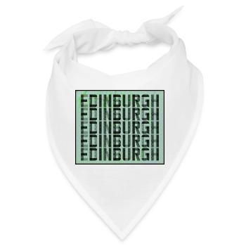 Edinburgh Grid Muster - Bandana - Weiß - Vorne
