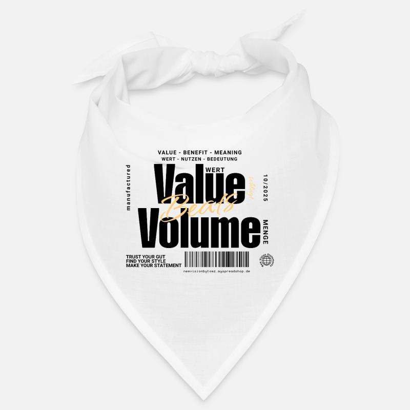 Value Beats Volume – Statement Design (Light) Bandana