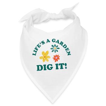Das Leben ist ein Garten, DIG IT! - Bandana - Weiß - Vorne