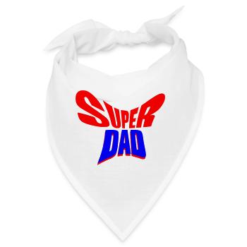 Super Papa / Geschenk für Papa - Bandana - Weiß - Vorne