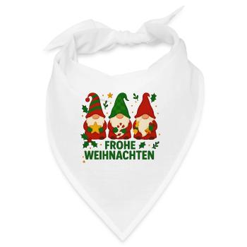 Frohe Weihnachten Wichtel Weihnachtsdesign - Bandana - Weiß - Vorne