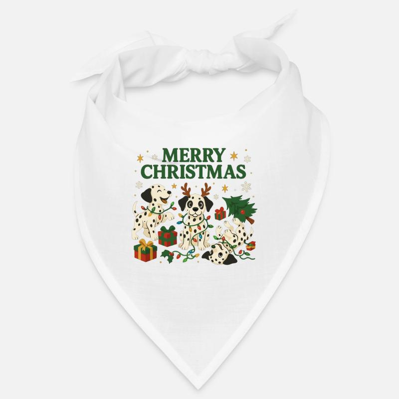 Dalmatiens mignons dans le design de Noël Bandana