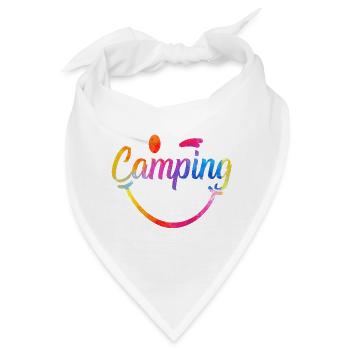 Camping Farbenspiel Logo - Bandana - Weiß - Vorne