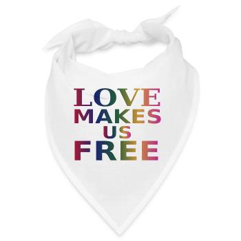 LIEBE BEFREIT UNS - Bandana - Weiß - Vorne