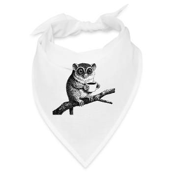 Kaffee Tarsier - Bandana - Weiß - Vorne