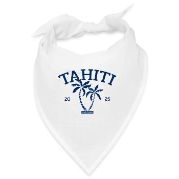 Tahiti - Palme - Palmen - French Polynesia Strand - Bandana - Weiß - Vorne